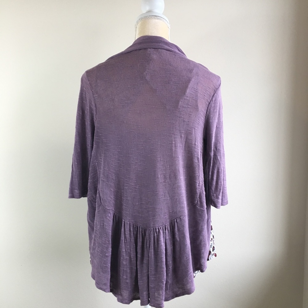 Maurice’s 3/4th Length Purple Cardigan